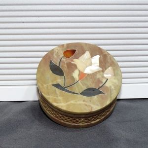 Crowning Touch Collection Soapstone Round Trinket Box